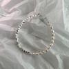 Pulseira Nova Estilo Coreano Prata 925 Esterlina Pulseira Feminina Distintiva com Pontos Irregulares de Pérola Simples de Nicho Moda de Luxo Leve