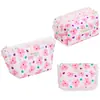 Bolsa de Cosméticos Pequeña Personalizada con Flores Frescas Bolso de Mano Girly Heart Bolsa de Almacenamiento de Cosméticos Portátil para Viaje