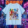 Restaurante de Suzi Salón Pizzy Ropa Infantil Camisetas Casuales Estampadas de Verano para Niños de Manga Corta y Media