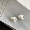 Diseño de Nicho Oro Cepillado Aretes de Cruz de Gama Alta Aretes Geniales de Ins Estilo Retro Hong Kong Aretes Mate