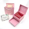 Caja de Regalo Temporada de Graduación Caja de Regalo Rosa Amor 9 Rosas Caja de Joyería Caja para Collares Anillos Pendientes