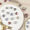Celebridad de internet nueva aleación candado corazón joyería de uñas al por mayor Fanxing amor cristal Corazón Torcido Diamante decoraciones de uñas diy