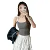 Bonito Top Camisola de Encaje para Mujer a Principios de Otoño, Espalda Hermosa, No Necesita Sujetador, Ropa Interior, Se Puede Usar como Ropa Exterior, Capa Base Bandeau, Moderno