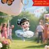 Ángel Nuevo Transfronterizo Niña Ballet Acrílico 2D Espejo Retrovisor de Coche Colgante de Mochila de Halloween Colgante