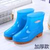 Botas de lluvia Oxford de fondo para mujer, moda, tubo corto, antideslizantes, zapatos para agua al por mayor, ropa exterior para adultos, botas para agua, impermeables, botas de lluvia, zapatos de trabajo de goma
