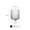 Vaso de chupito de vidrio de 50 ml, Taza de un trago, Copa imperial de tres patas, Copa de vino blanco con diseño, Vaso grabado engrosado de 0,05 kg
