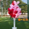 Novo Corredor de Casamento com Neve Artificial Adereços Decoração de Fundo para Casamento Árvore de Flor de Cerejeira Corredor de Casamento com Flor de Cerejeira de Ferro Forjado Enfeites de Casa