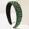 Moda Retro Europea y Americana Nueva Diadema Creativa Barroca Completa de Diamantes Brillante Diadema para Mujer Lujo Accesible Elegante Accesorios para el Cabello de Ala Ancha