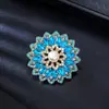 Broche de Flor de Aleación de Vidrio con Pedrería de Gama Alta, Pin de Broche Versátil de Moda de Gama Alta para Chaqueta de Traje de Mujer