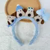 Diadema de felpa antideslizante para mujer, diadema para el pelo, accesorios para el pelo, máscara facial de dibujos animados linda nueva