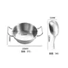Acero Inoxidable 304 Tazón de Doble Oreja Tazón para Avena Tazón para Ensalada de Frutas Gran Capacidad Tazón para Yogur Tazón para Cereales con Leche Plato para Mariscos