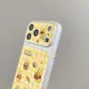 Aplicável para iPhone 17 Pro Max Capa de Celular Desenho Animado Apple 16 Pro À Prova de Queda 15 Fofo 14 Coração Winnie the Pooh