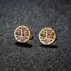 Pendientes de Acero Inoxidable Transfronterizos para Mujer, Diseño de Nicho con Árbol de la Vida, Notas Musicales, Mariposa, Madre Sosteniendo a su Hijo, Estrella y Luna