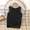 Chaleco Youkesi para niños y niñas, bebé, color liso, antibacteriano, que absorbe la humedad, amigable con la piel, camiseta básica de verano