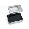 Caja Rectangular de Hojalata para Pendientes, Caja de Hojalata con Ventana para Joyería, Caja de Hojalata en Stock