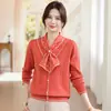 Tops transfronterizos de otoño e invierno para mamás, elegantes y con estilo, suéteres básicos ajustados para mujeres de mediana edad y mayores, tallas grandes, cálidos y versátiles