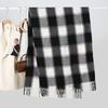 Bufanda de cachemira a cuadros con temperamento de otoño e invierno para hombres y mujeres con bufanda cálida a prueba de frío para invierno Amazon transfronterizo