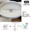 Stud de Orelha Estrela de Quatro Pontas Coração Liga de Titânio G23 Espessura 1.2mm Stud Simples para Hélice Stud de Orelha com Rosca Interna Brinco