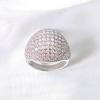 Anillo de cobre hueco con perla y circonita para mujer, joyería de lujo, accesorios Yiwu, novedad transfronteriza