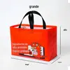 Saco Embalagem de Sacola para Levar Não Tecido com Logotipo Personalizado, Embalagem para Espetinhos Fritos de Catering Comercial, Churrasco e Peixe Grelhado, Personalizado