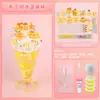 Kit de Materiais DIY Artesanal Infantil Cola de Creme Simulação Lama de Cristal Fofa Copo de Sorvete Brinquedo Pequeno para Menina