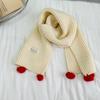 Chapéu Cachecol Infantil Novo Estilo Meninas Quente e À Prova de Vento Inverno Cachecol Infantil Meninas Outono e Inverno Conjunto Infantil de Duas Peças