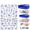 Adesivos de Nail Art Transfronteiriços de Beleza Total Flores de Primavera Folha de Ouro Azul Francês Flor Pequena Adesivos de Nail Art