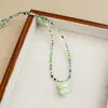Handmade novo estilo chinês vintage cerâmica borboleta colar feminino estilo étnico nacional moda antiga clavícula cadeia cordão colar atacado