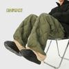 Pantalones Hulu para Hombre Invierno Forrados de Polar Engrosados Pantalones Gruesos Otoño e Invierno Resistentes al Frío Mantenimiento del Calor Ropa de Trabajo Pantalones Casuales