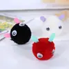 Bolinha de Pelo de Animal Fofa DIY Feita à Mão de Alta Elasticidade Colorida Brinquedo de Bola de Pelúcia, Acessórios Divertidos de Decoração de Olhos de Bola de Pelúcia