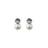 Brincos de Pérola com Superfície Curva Elegante Estilo Coreano Nicho Doce Pino de Prata 925 Brincos Versáteis Brincos de Moda Feminina