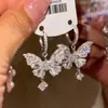 Nuevos y Deslumbrantes Pendientes de Mariposa con Exquisito Estilo de Nicho, Dulce Personalidad de Moda, Lujo Ligero, Pendientes de Exquisito Temperamento Deslumbrante