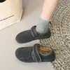 Zapatos Planos de Felpa con Punta Redonda para Mujer 2026 Otoño/Invierno Nuevos Retro Versátiles Casuales Suela Suave Cálidos Birken Algodón Zapatos Planos