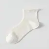 Calcetines Cortos de Malla Transpirable Finos de Verano para Mujer, Antibacterianos, Resistentes al Olor, Color Sólido, Calcetines Casuales Sin Costuras