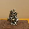 Colección de adornos de dieciocho Arhats de latón antiguo, retro, dragón, tigre, decoración de escritorio, cobre, hombre de bronce macizo en miniatura
