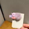 Novo outono e inverno japonês e coreano bola de pelo Sanrio desenho animado fofo grampo de bola de pelo doce clipe bico de pato clipe lateral de menina macio adorno de cabeça