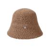 Libro Rojo Pequeño Recomendación de网红 para mujer sombrero de pescador de lana de partículas con ala ancha para estilizar la cara sombrero tipo cubo pequeño protección solar sombrero cálido de otoño e invierno