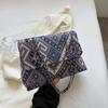 Bolsa de Lona para Mujer 2026 Primavera y Verano Nueva Tendencia Celebridad de Internet Chica Bolso de Mano Retro Estilo Étnico Bolso de Hombro Único Cruzado