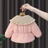 Ropa de Invierno para Niñas Chaqueta con Felpa Nueva Estilo Ropa de Algodón Engrosada para Bebés Niñas Ropa Cálida para Niños Top