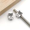 Cuentas antiguas de aleación de plata con agujero grande, pulsera con cuentas, colgante de calavera, búho, tai chi, cuentas sueltas, cuentas DIY, accesorios de joyería