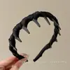 Diadema Ondulada Marrón para Mujer, Uso Diario, Antideslizante, con Dientes, para Lavarse la Cara, Accesorio para el Cabello