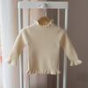 Suéter para Niñas Otoño 2025 Nuevo Suave Ceroso Base Stychy Infantil Bebé Otoño e Invierno Engrosado Negro