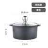 Olla Rotatoria Gruesa Anti-Escaldadura Olla Individual Pequeña para Hot Pot Shabu Shabu Olla Yuanyang Cocina de Inducción Una Olla para Una Persona