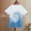 Camisetas Tie-Dye Infantis Yunnan Guizhou Tie-Dye Artesanal Tingido com Plantas Verão Manga Curta Tops e Roupas Infantis Atacado