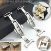 Hebilla de mariposa automática de resorte de acero inoxidable, hebilla de cinturón esférica, patrón de escamas de pescado de acero inoxidable, cierre plegable doble abierto, accesorios para reloj