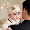 Gorro de Bebé Otoño Invierno Lindo Dibujo Animado Cálido Cortavientos Pico de Pato Unisex Bebé Meses Pequeños Gorra de Béisbol para Exteriores