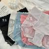Plus size cintura alta gelo seda cueca das mulheres barriga contração quadril levantamento de plástico leve cintura pequena Starry Sky malha laço não-ondulação cuecas