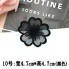 Parche de tela de encaje negro con bordado de malla transparente organza decoración diy ropa pantalones parche de mariposa flor