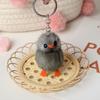 Mini llavero colgante de coche de pato amarillo de piel de visón, lindo muñeco de peluche, colgante de mochila escolar, regalo