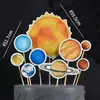 Decoração de Bolo Foguete Espacial Astronautas Viagem Espacial Sonho Enfeites Cartão de Inserção Dia dos Meninos Sobremesa Fantasia